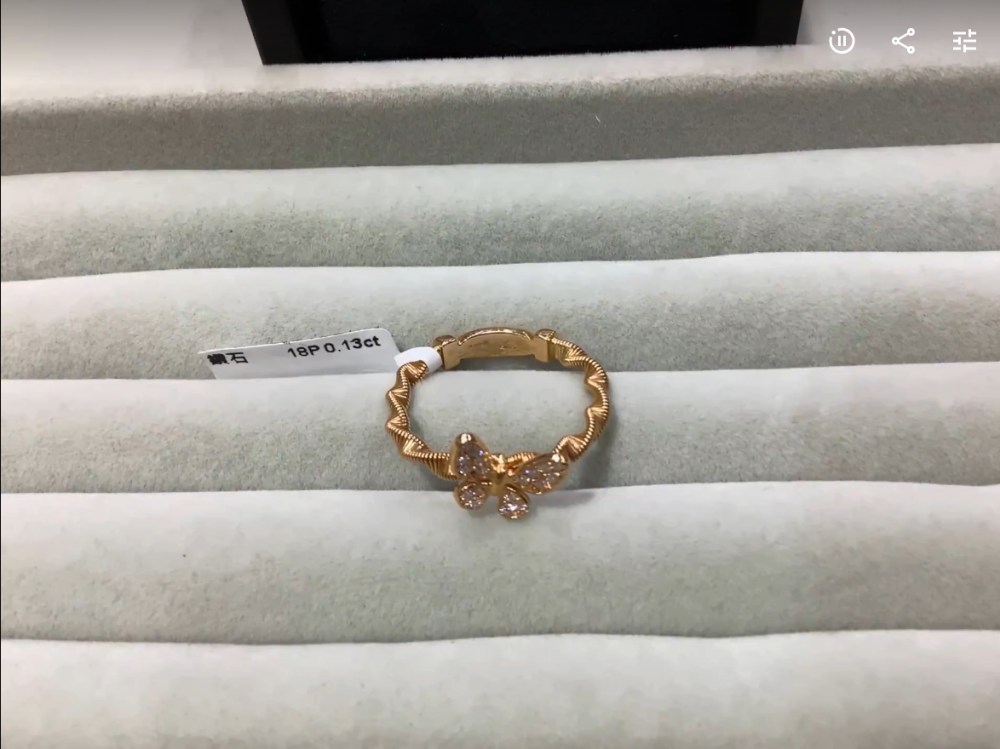 義大利k金蝴蝶戒